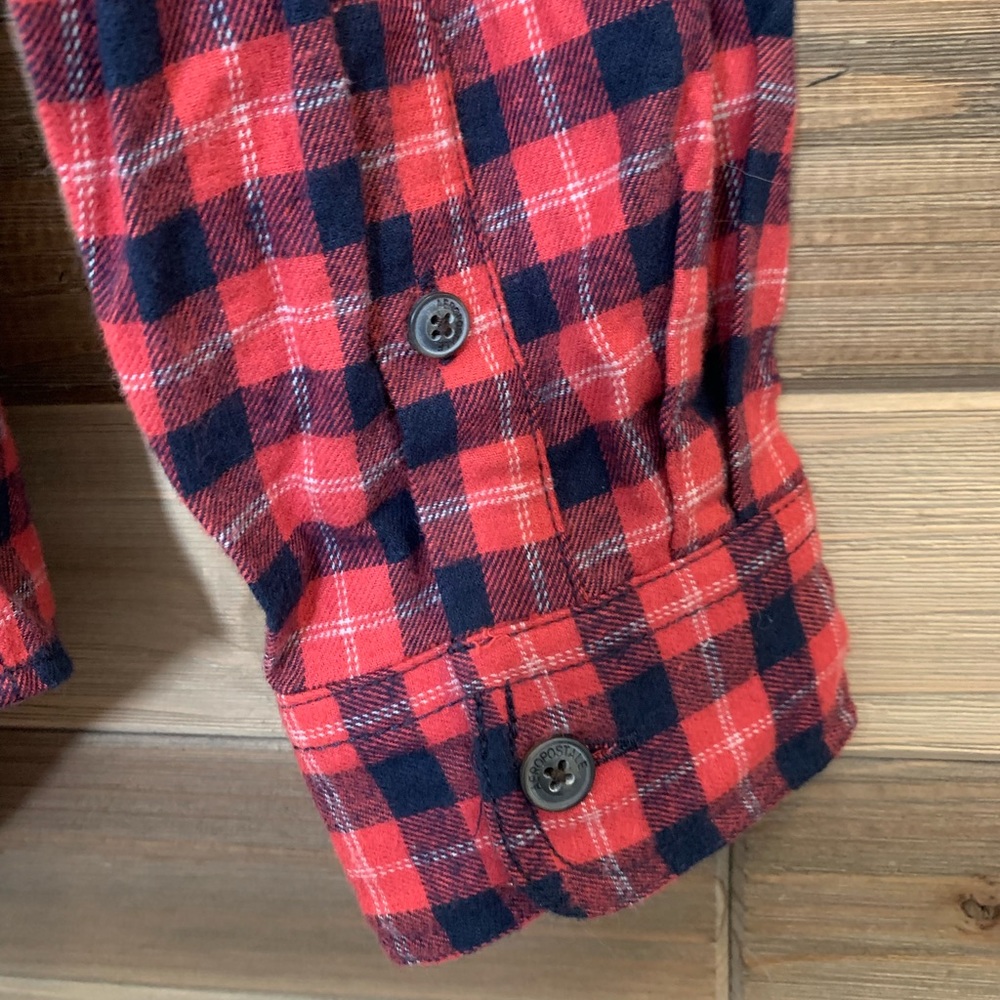 NWT AEROPOSTALE Woven Button Down Plaid Graphic Long Sleeve Shirt Men's Sz S. - Picture 5 of 9